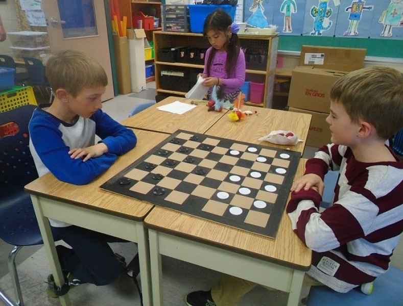 school-agers playing games